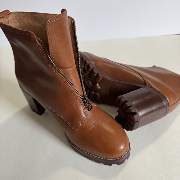 Madewell The Alyce Zip-Front Lugsole Boot in Dried Maple Size 9 - Picture 7 of 10